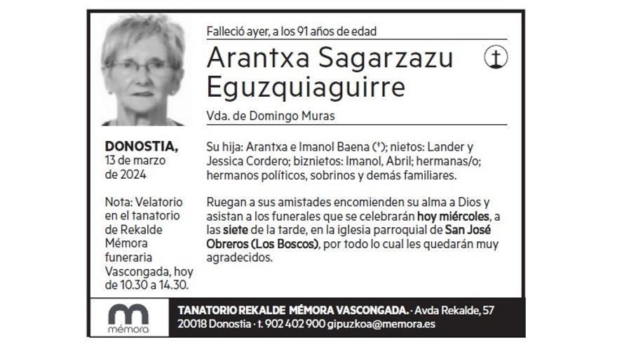 ARANTXA SAGARZAZU EGUZQUIAGUIRRE