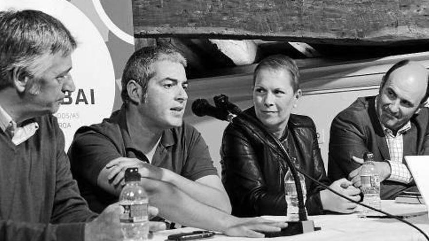 Miembros de la candidatura para Baztan y Parlamento de Navarra de Geroa Bai.