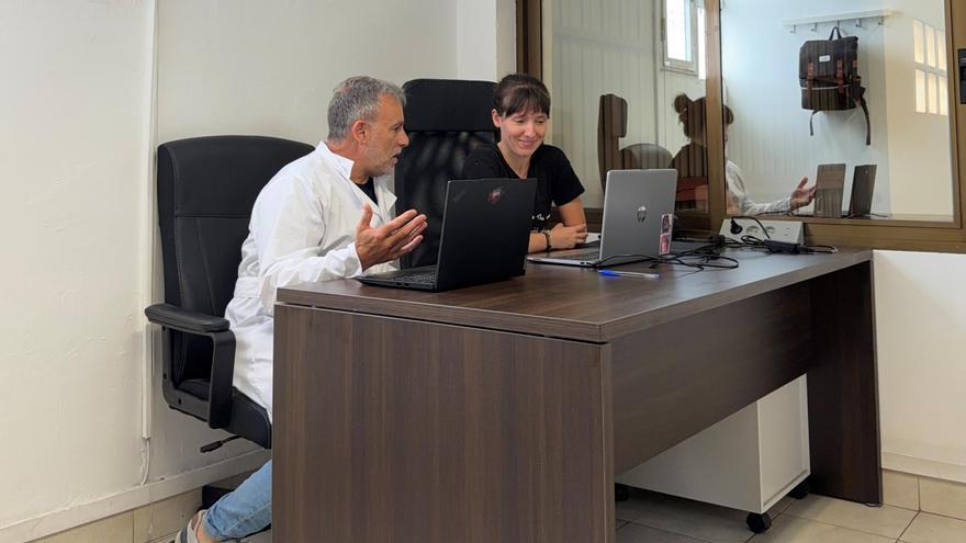 June Izquierdo y Javier Pulido en las oficinas de Innovation Tree.