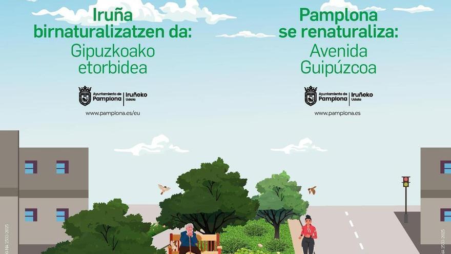 Sesión informativa sobre el “corredor verde” de la avenida de Gipuzkoa, este miércoles en Buztintxuri