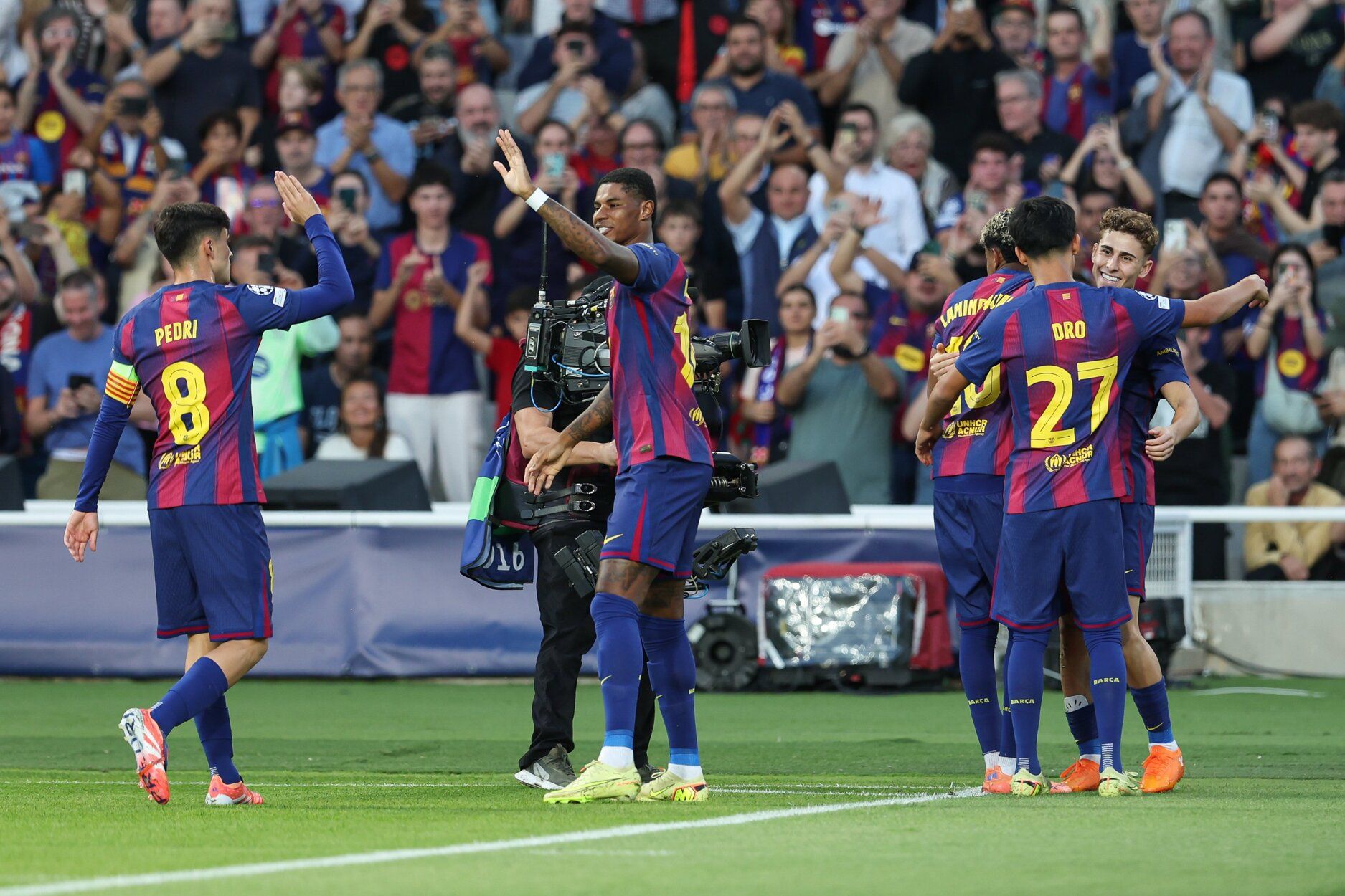 Imágenes del partido del Barcelona vs Olympiacos
