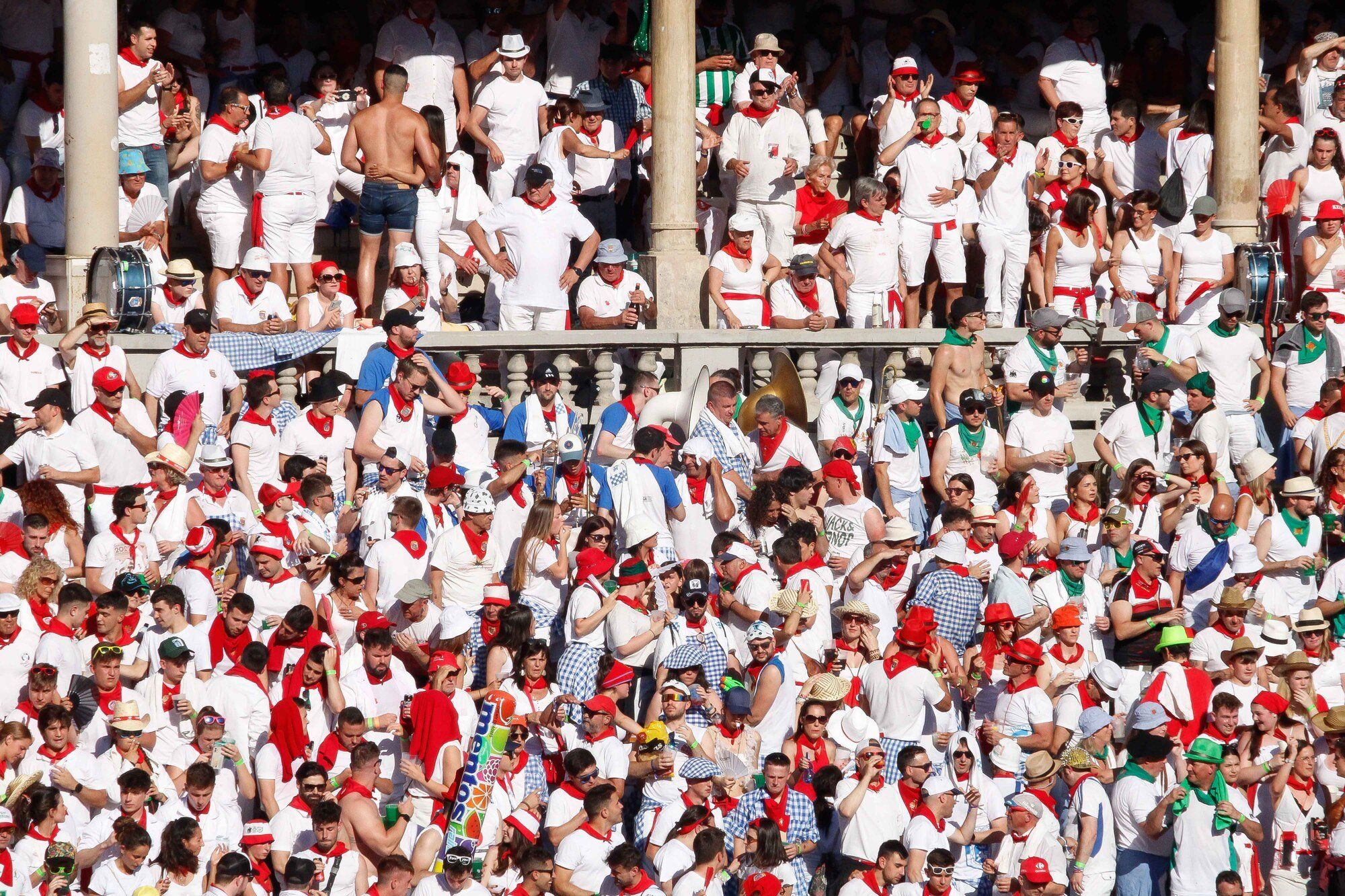 Ambiente en la Plaza de Toros el día 8 de julio
