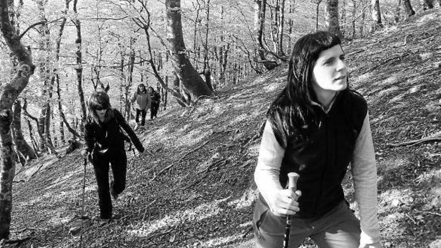 Silvia Zabalza, en una ascensión al monte Saioa.