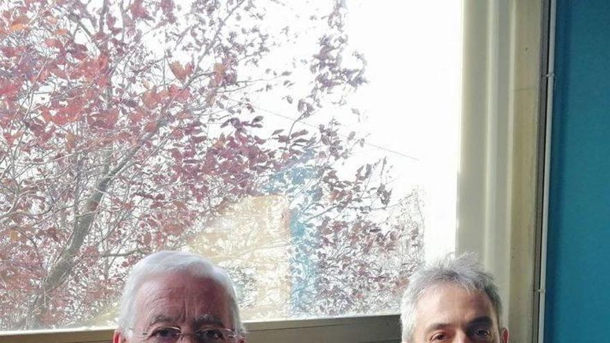 Los investigadores de la UPNA implicados en este proyecto. Julio Muro (izq.) e Inazio Irigoien.