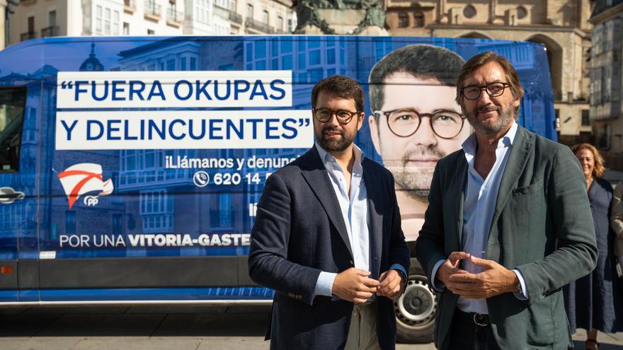 El PP inicia una campaña para echar de Vitoria a delincuentes y okupas