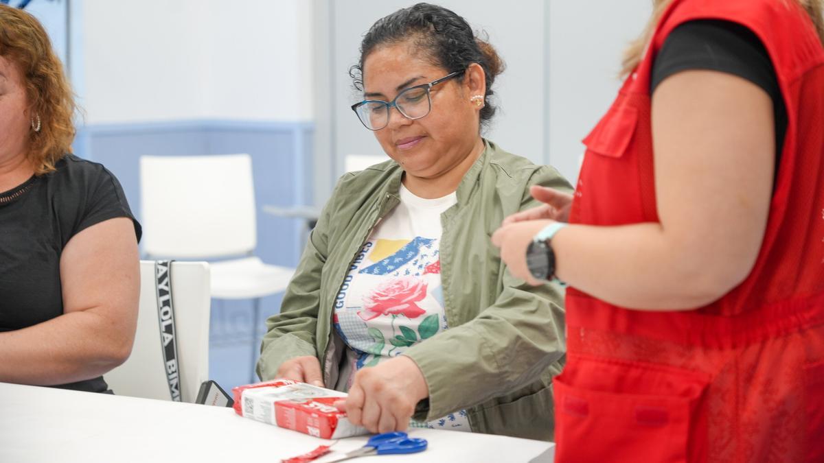 Cleida Econema, en plena dinámica participativa.