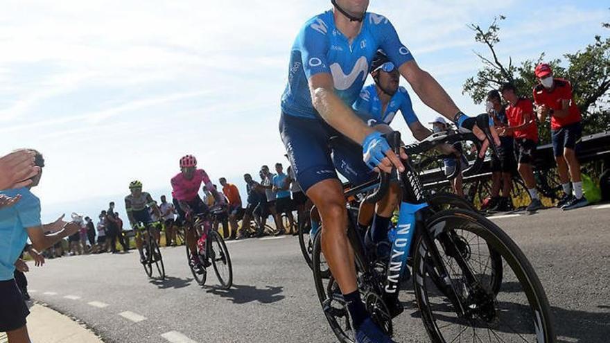 Imanol Erviti, en la 14ª etapa de La Vuelta 2021 entre Don Benito y Pico Villuercas. Foto: Movistar Team