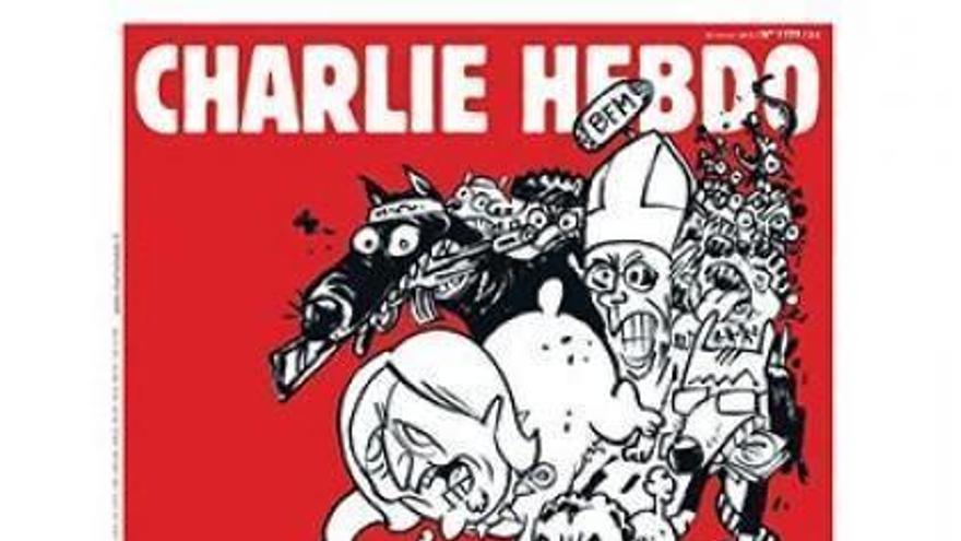 &quot;Charlie Hebdo&quot; vuelve con Le Pen, Sarkozy, el Papa y un yihadista en su nueva portada