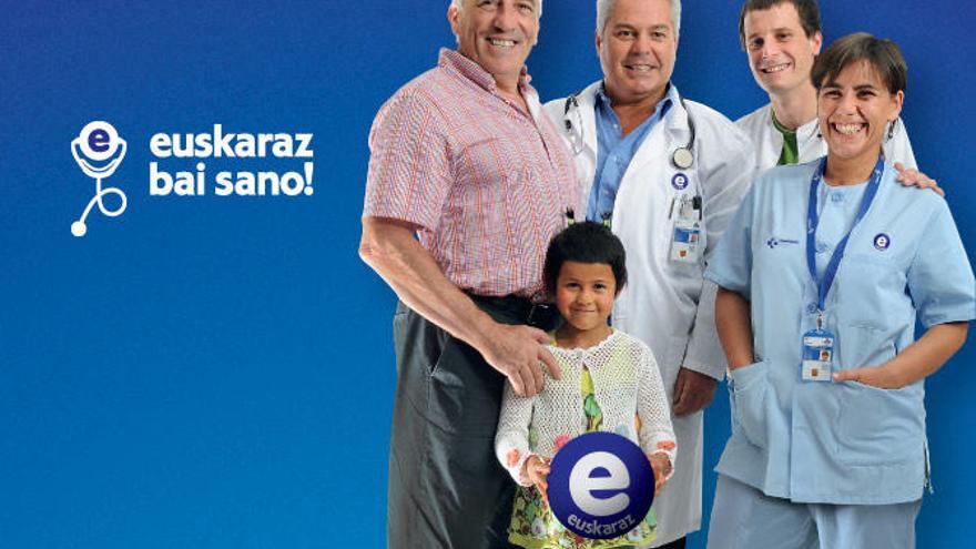 Campaña en favor del euskera promovida por el sistema vasco de salud.