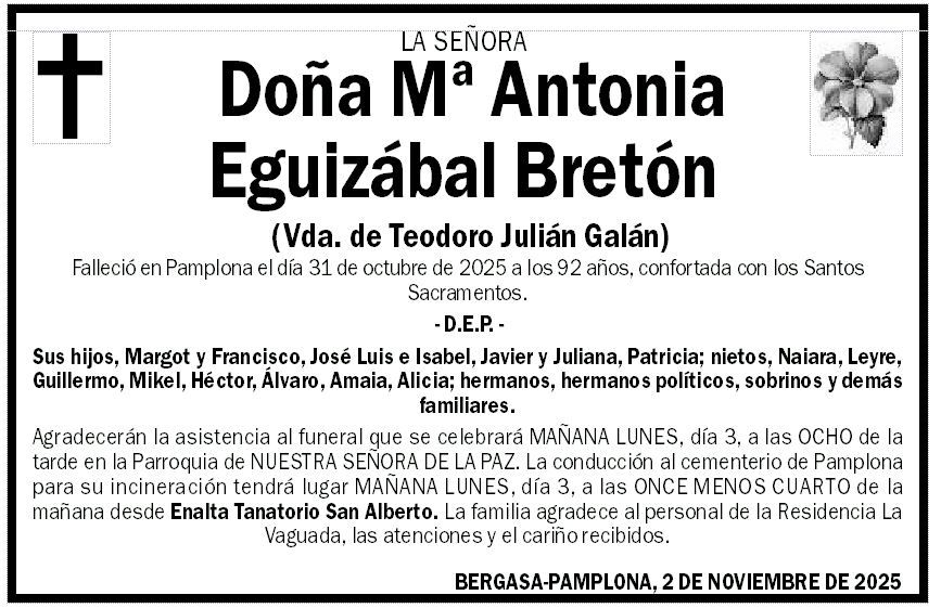 Mª Antonia Eguizábal Bretón