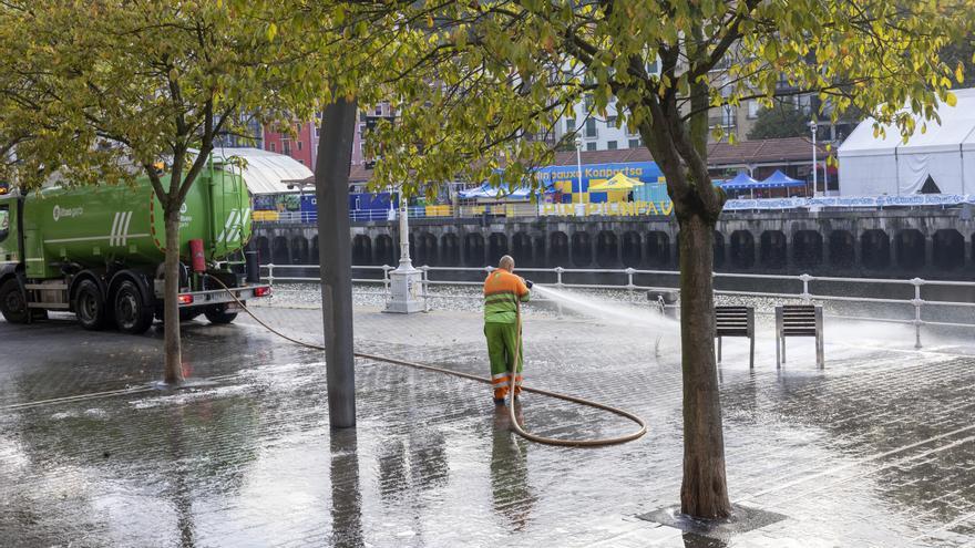 Bilbao confía en reducir los 655 toneladas de basura en Aste Nagusia