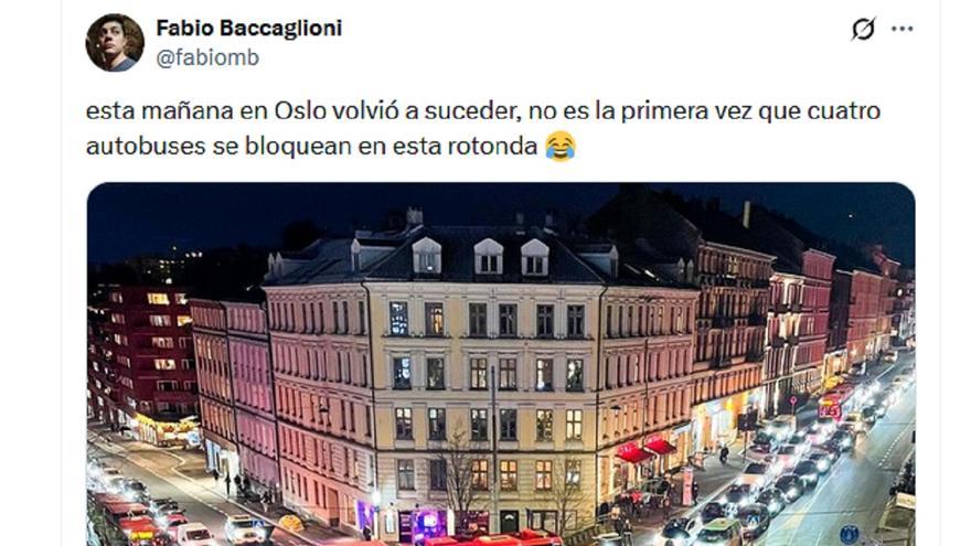 La foto viral del colapso perfecto de una rotonda: nadie puede avanzar