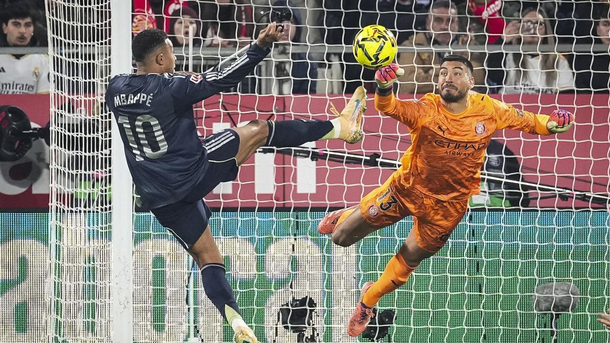 Mbappé, en el último partido de Liga del Real Madrid ante el Girona (1-1).