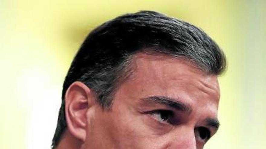 El presidente español, Pedro Sánchez, ayer en el Congreso. Foto: Efe