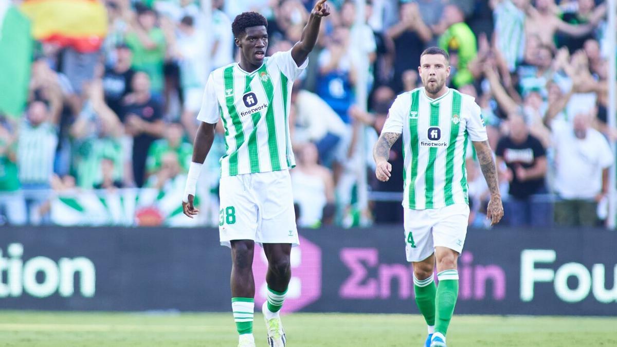 Assane Diao, durante el duelo entre el Betis y el Sparta de Praga del pasado jueves.