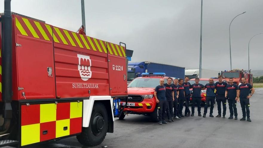 Bomberos guipuzcoanos se desplazan a Castilla y León para colaborar en la extinción de incendios