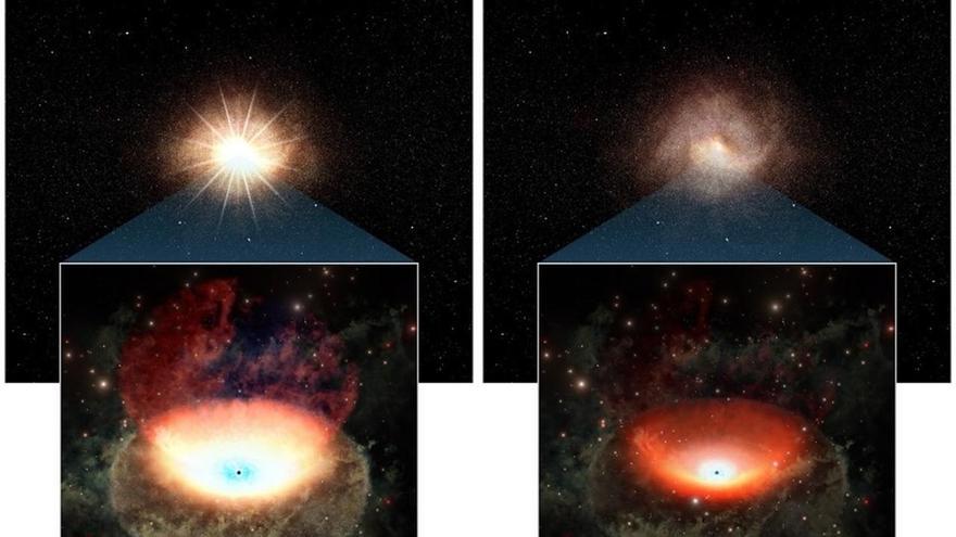Descubren un agujero negro supermasivo a 10.000 millones de años luz que pierde brillo de forma muy rápida