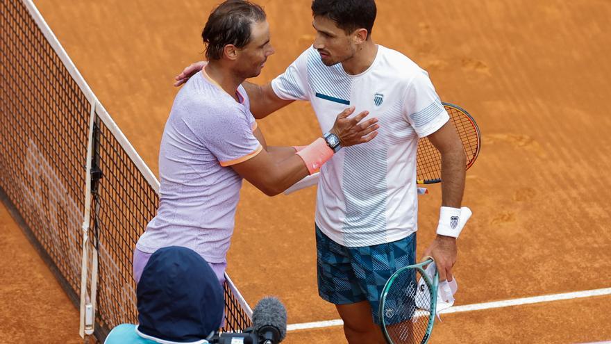 Nadal responde a la exigencia del argentino Cachín y se sitúa en octavos del Open de Madrid