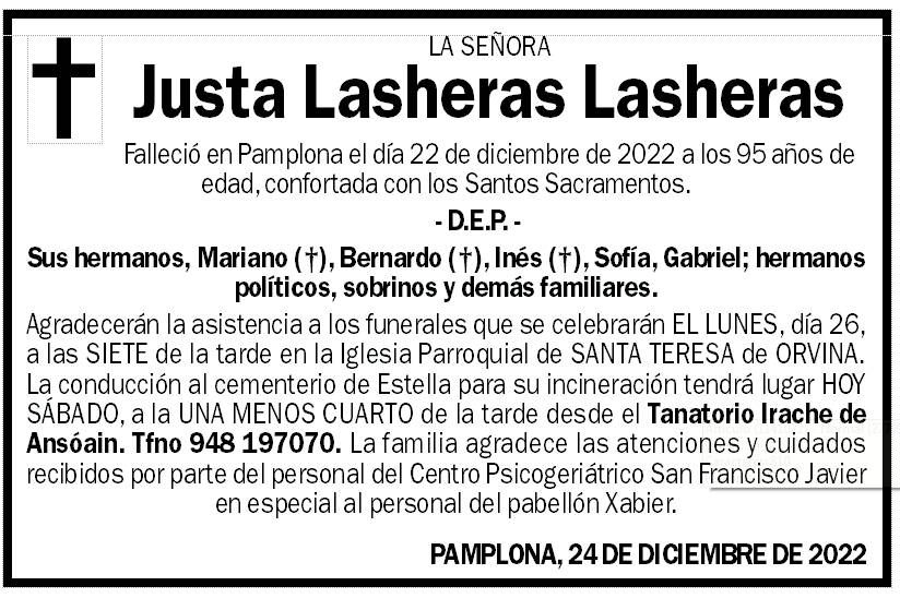 Justa Lasheras Lasheras