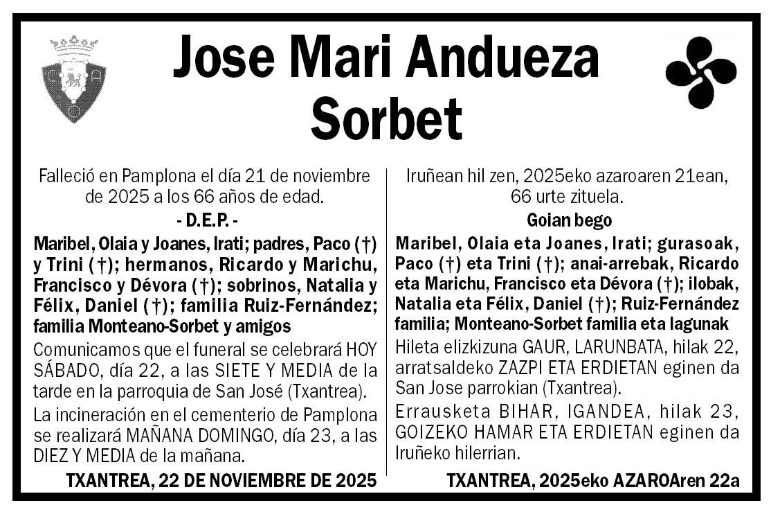 Jose Mari Andueza Sorbet