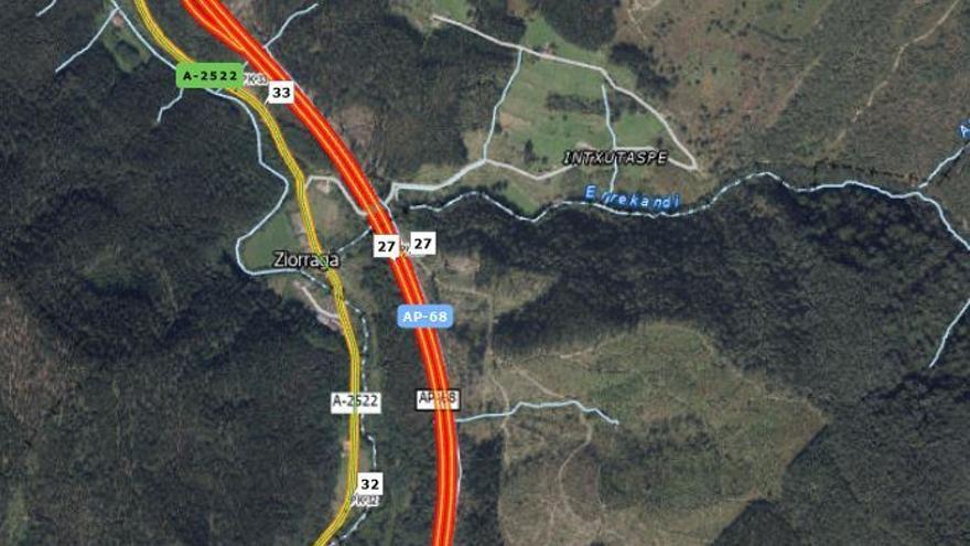 Retenciones en la AP-68 dirección Gasteiz por camión accidentado