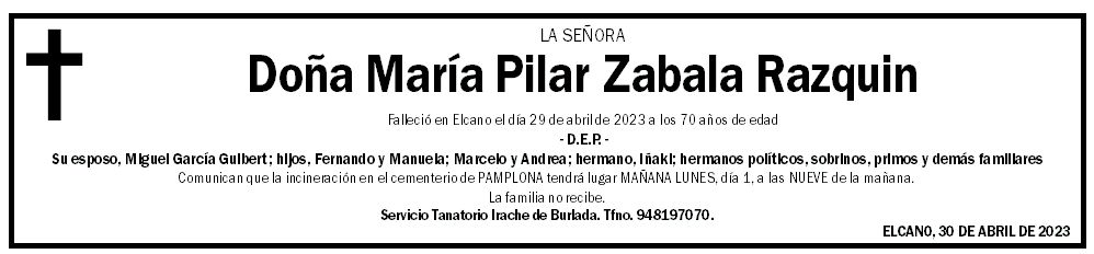María Pilar Zabala Razquin