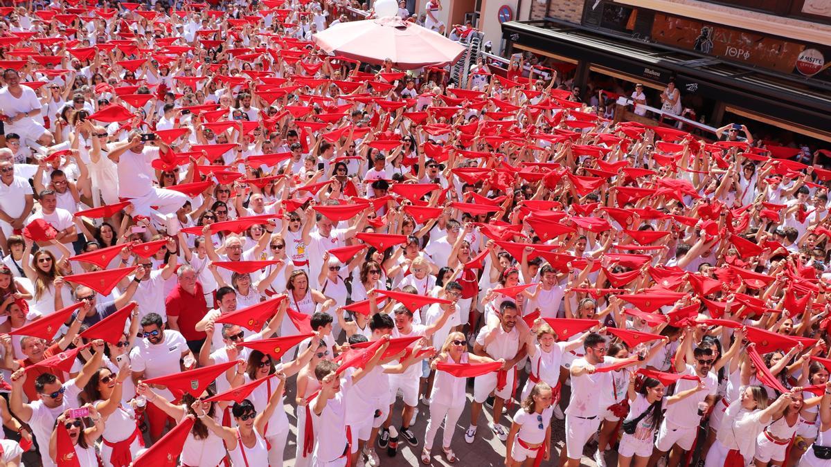Imagen del chupinazo de Fustiñana.