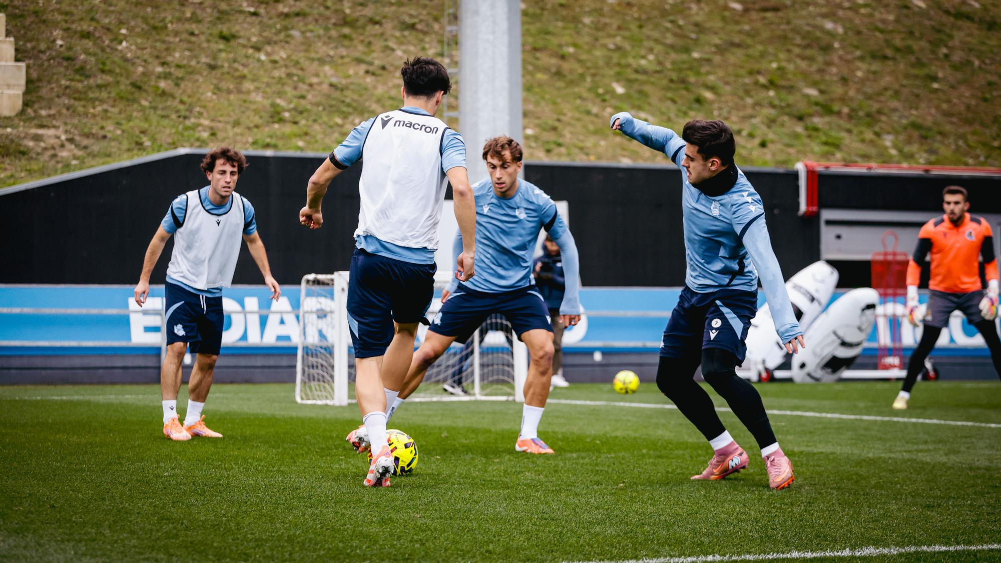 Lance de un entrenamiento, esta semana en Zubieta.
