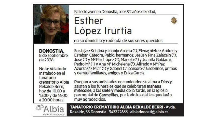 ESTHER LOPEZ IRURTIA