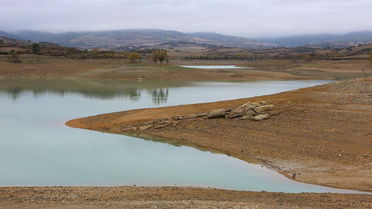 El embalse de Alloz, este viernes al 34% de su capacidad.