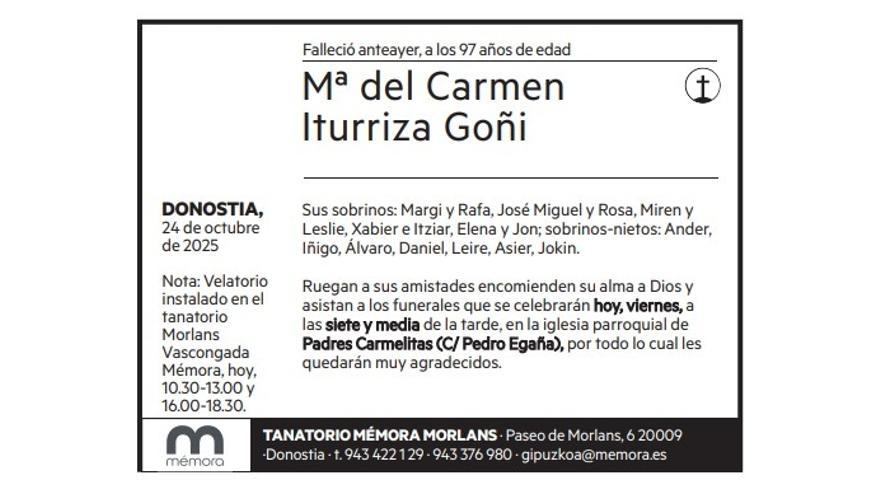 Mª del Carmen Iturriza Goñi