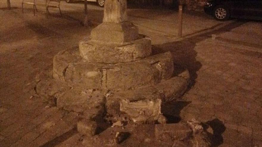 Identifican a un bilbaino por vandalizar una cruz considerada patrimonio histórico