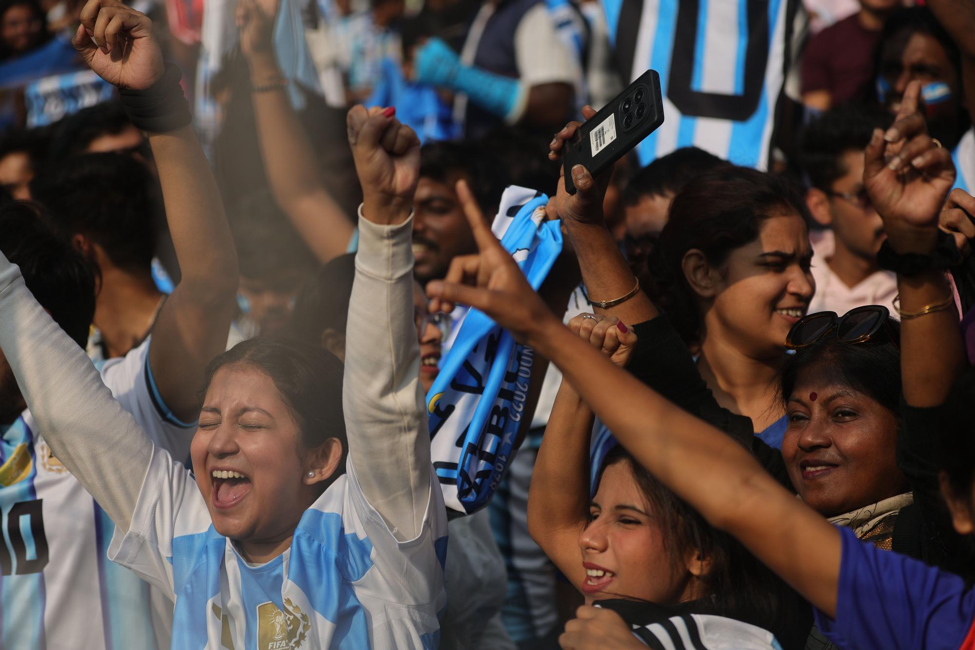 Imágenes de la visita de Messi a India