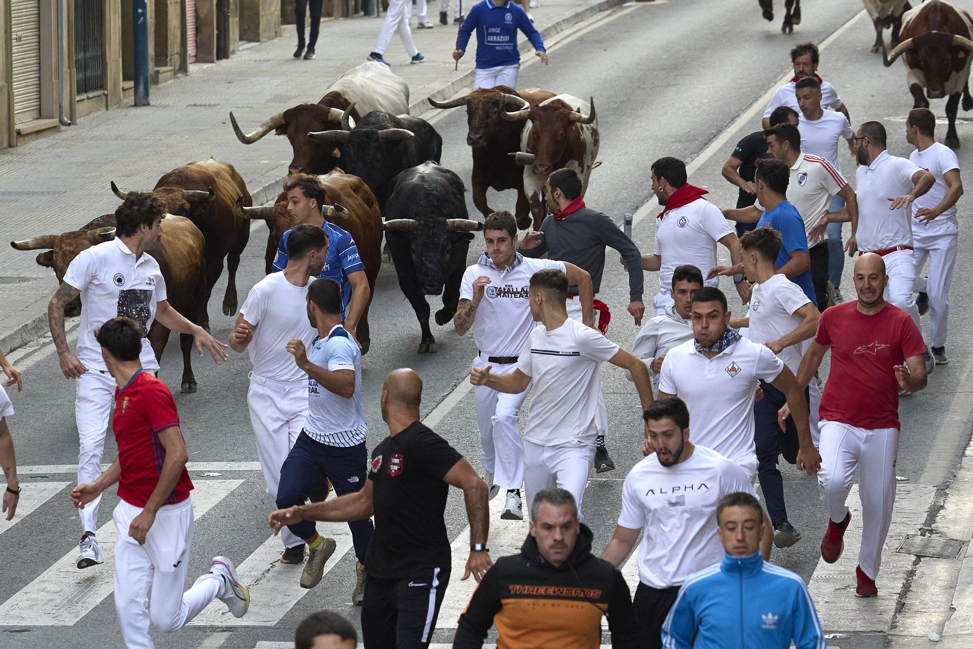 Fotos del sexto encierro de las fiestas de Tafalla 2025