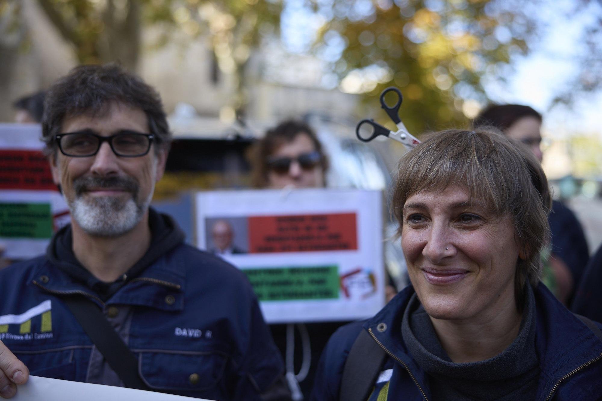 Concentración ante Educación en el marco de la huelga docente en los centros de FP