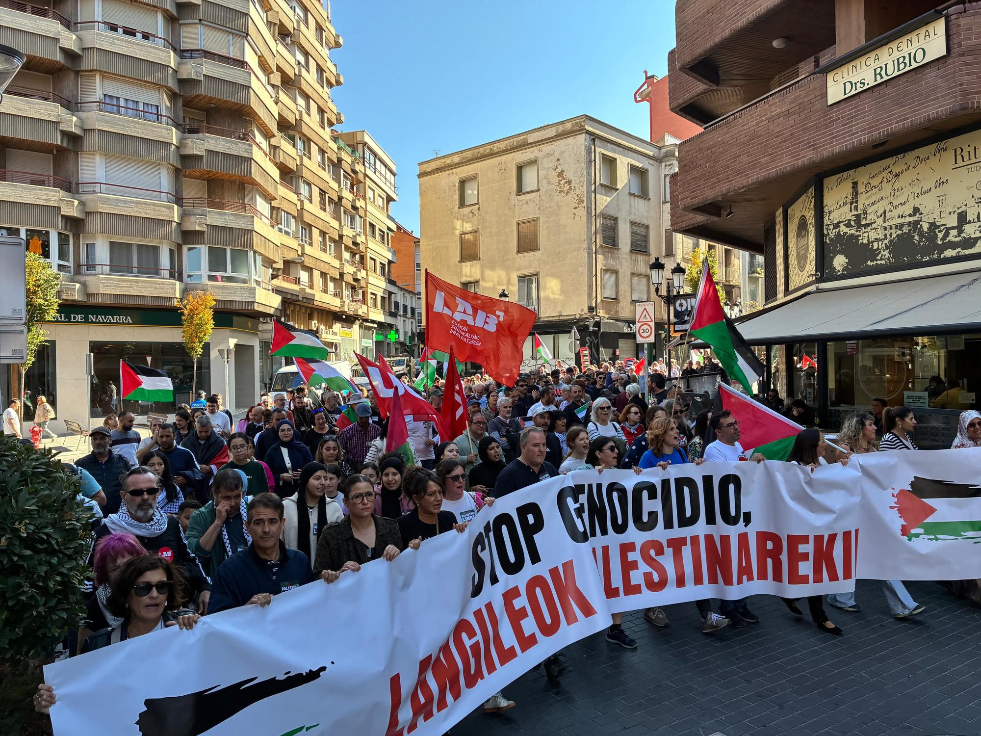 Huelga y paros en solidaridad con Palestina durante este miércoles en Navarra