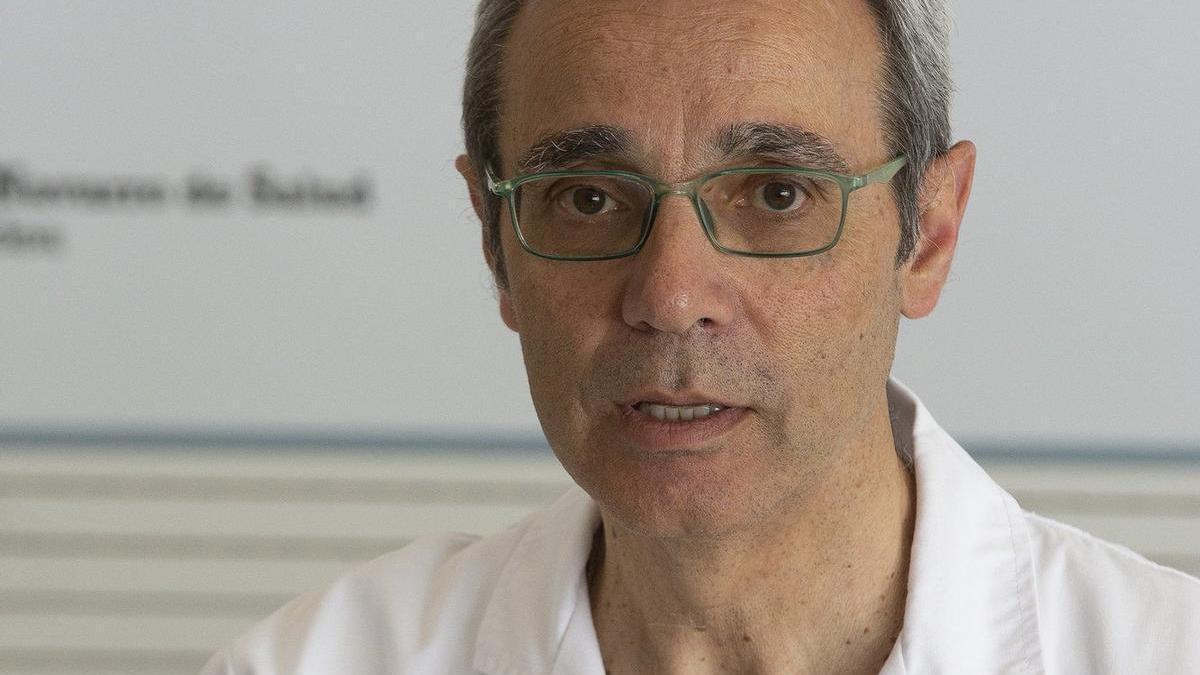 Jesús Berjón, en 2018, en una rueda de prensa como director asistencial del HUN.