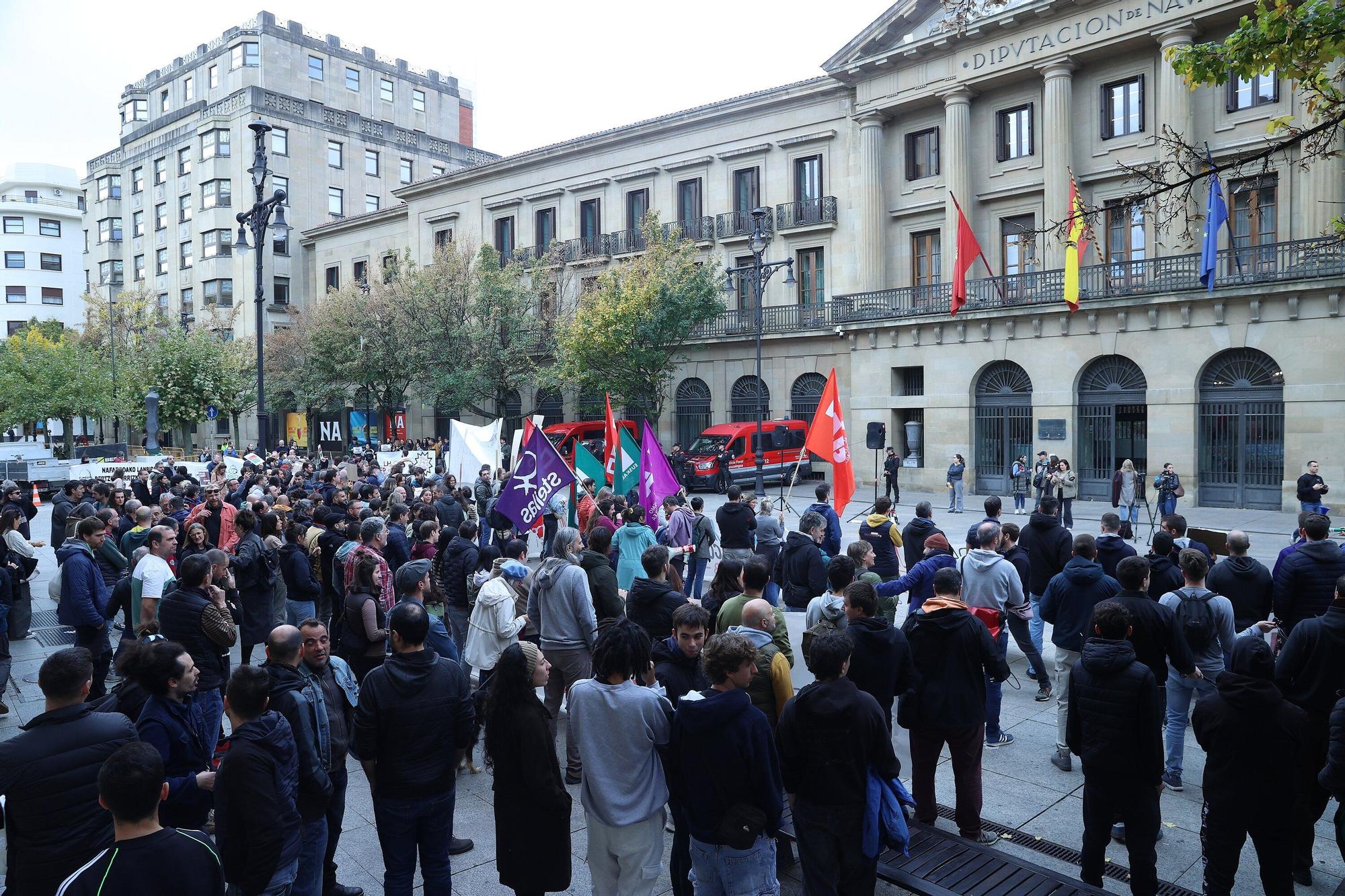 Fotos de la tercera jornada de huelga en la FP de Navarra
