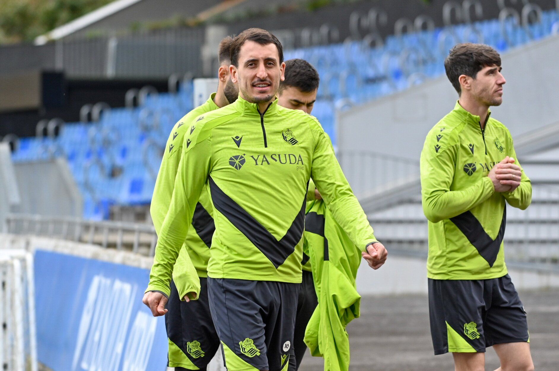 Entrenamiento antes de la semifinal en la Real y el Madrid