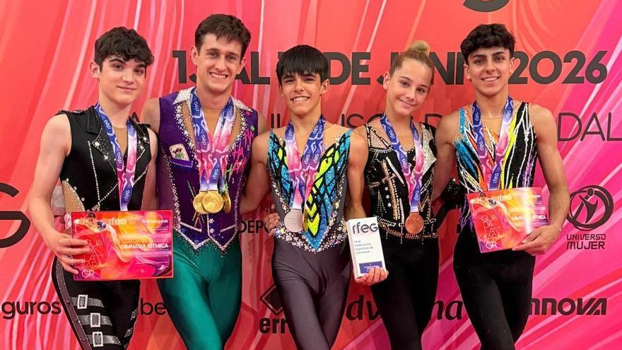 Eneko Lambea se proclama campeón estatal de gimnasia rítmica en Guadalajara