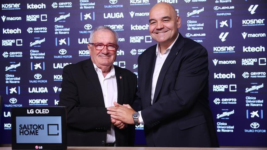 Fotos de la presentación de 'Cata' como nuevo director deportivo de Osasuna