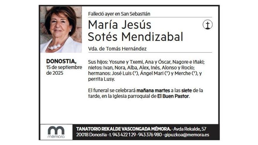 MARIA JESUS SOTES MENDIZABAL