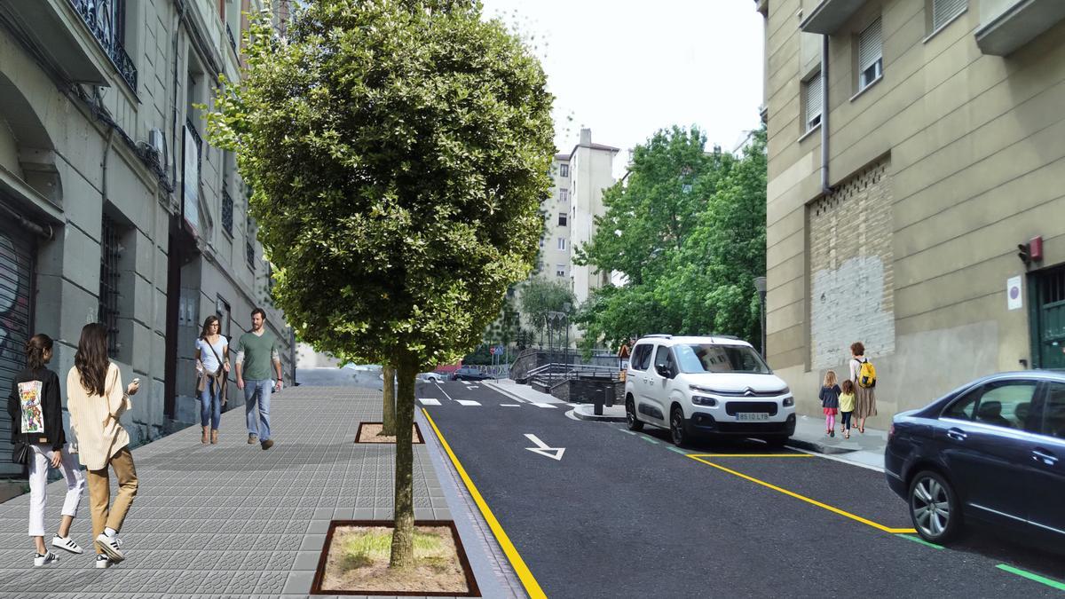 Así quedará la calle Laguna tras la intervención del Ayuntamiento.