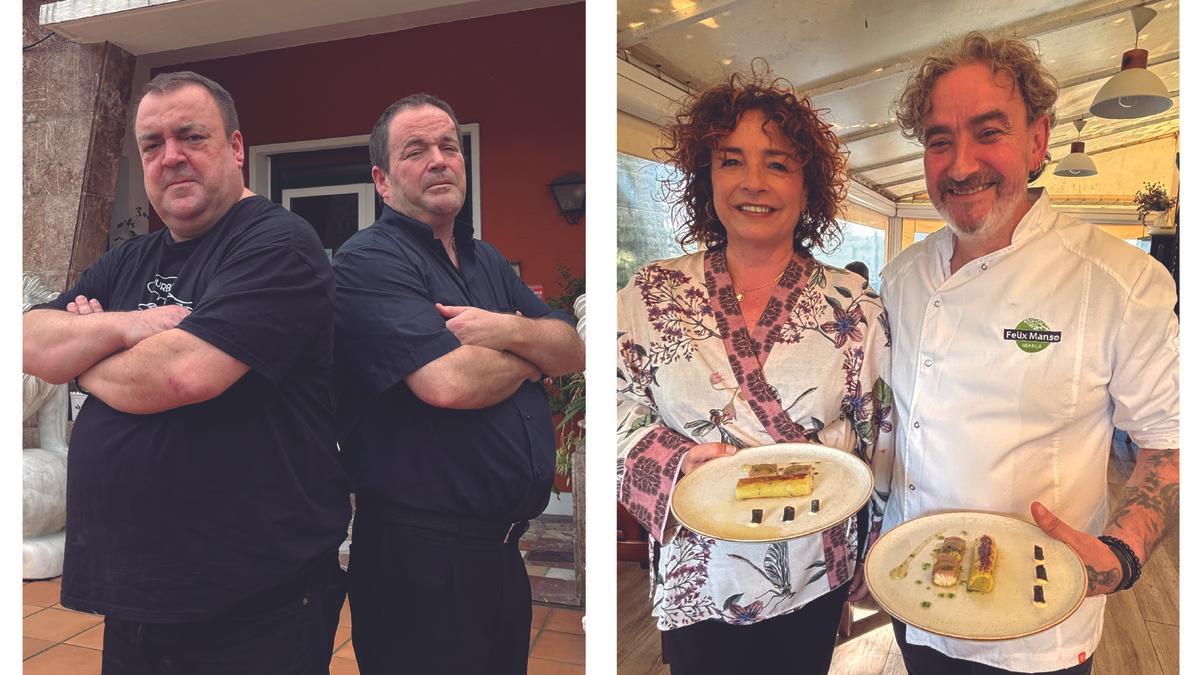 Xabier y Gorka, del Gurutze Berri, y Félix y Sonia de Félix Manso Ibarla, dos parejas culinarias bien asentadas / Josema Azpeitia