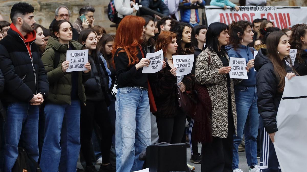 Concentración contra la violencia machista.