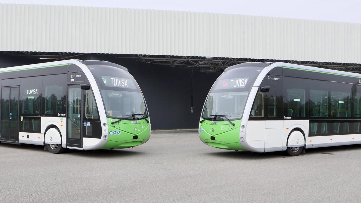 Llegan a Vitoria dos nuevos autobuses eléctricos para la flota de Tuvisa.