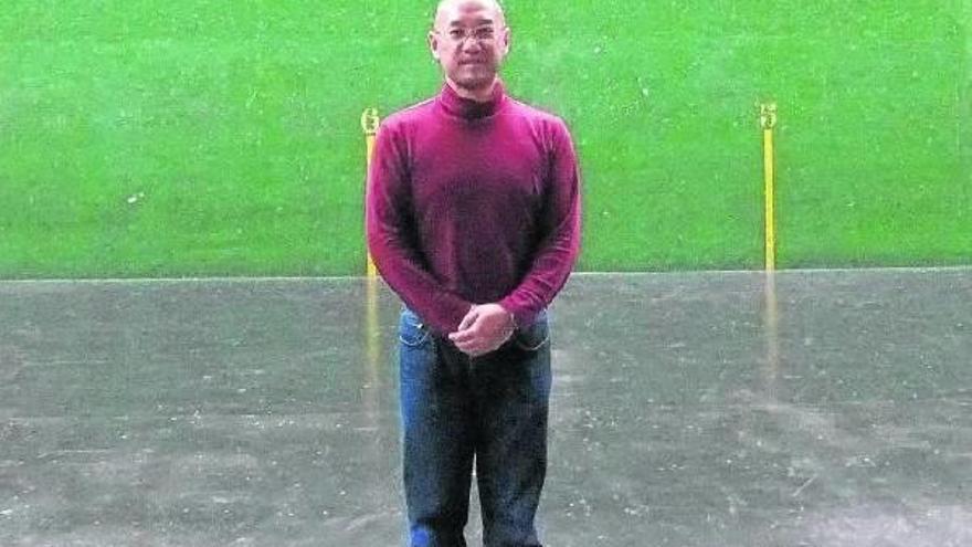 Takashi Kuroki, en su visita al municipio de Sestao.