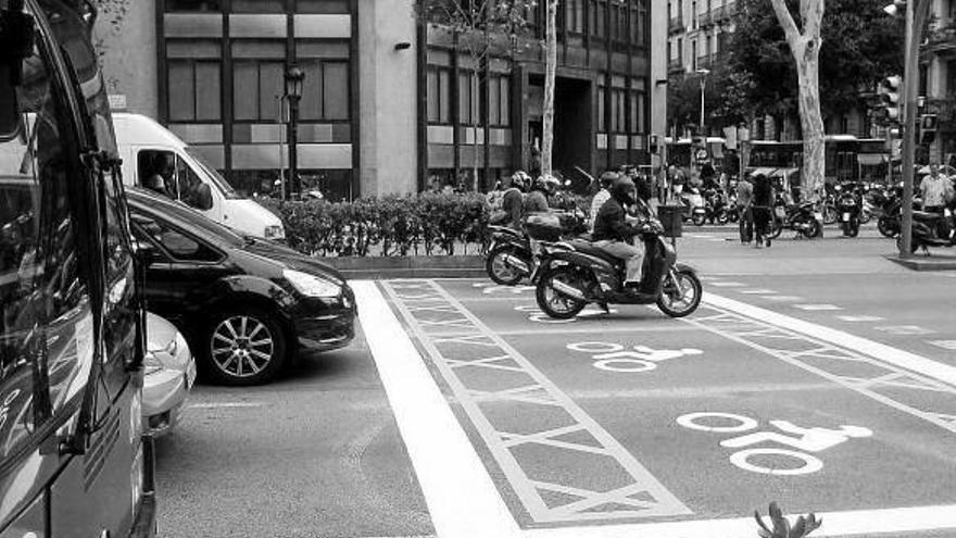Un ejemplo de lo que sería el espacio reservado para las motos.