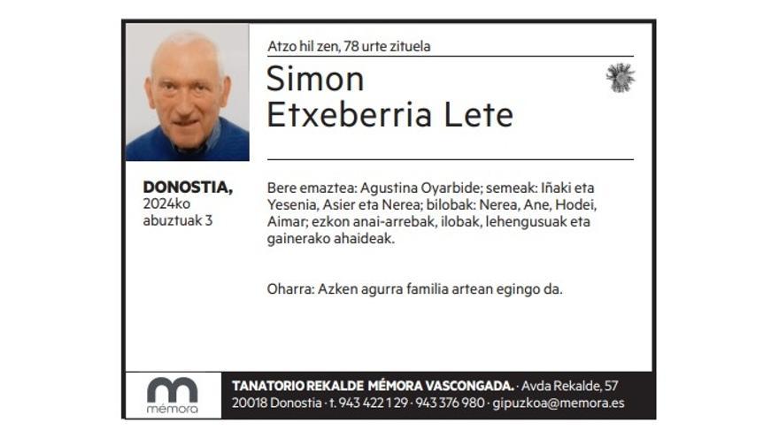 SIMON ETXEBERRIA LETE