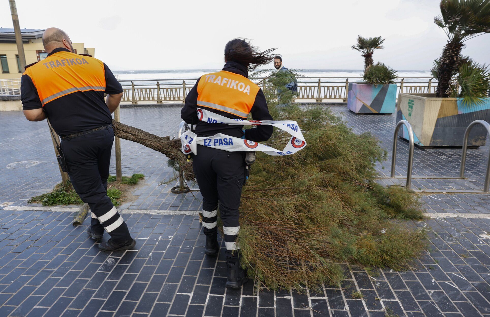 El efecto de la borrasca Benjamín en Donostia